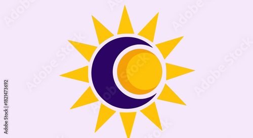 Celestial Harmony - A Symbolic Representation of Sun and Moon in Unity.