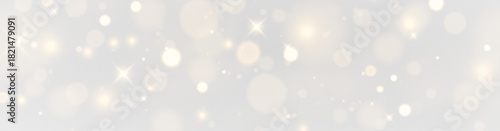 Magical Christmas glow with golden sparkling particles and fantasy festive light effect