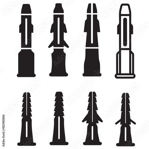 Rocket Icon Isolated on White Background, Rocket Vector Art Illustration