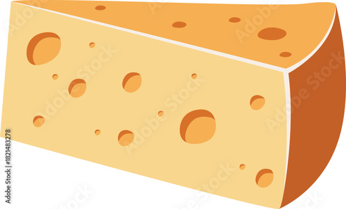 Flat Cheese Illustration
