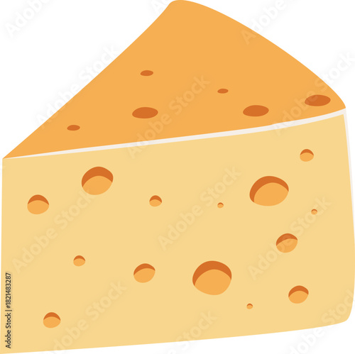 Flat Cheese Illustration