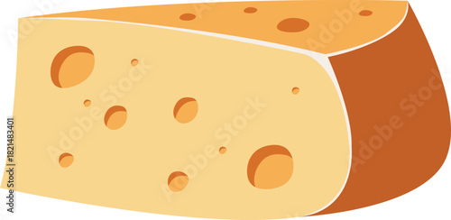 Flat Cheese Illustration