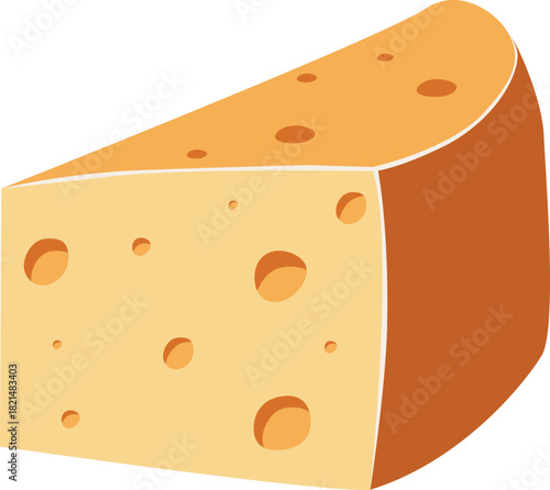 Flat Cheese Illustration