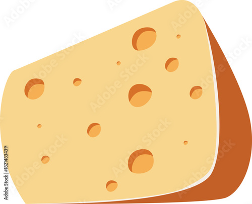 Flat Cheese Illustration