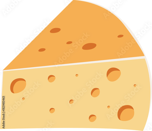 Flat Cheese Illustration
