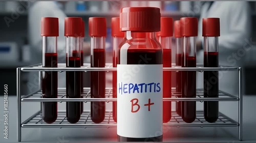 Hepatitis B Test Sample | Medical Lab, Blood Analysis, Diagnostic Tube, Health Screening, Clinical Report