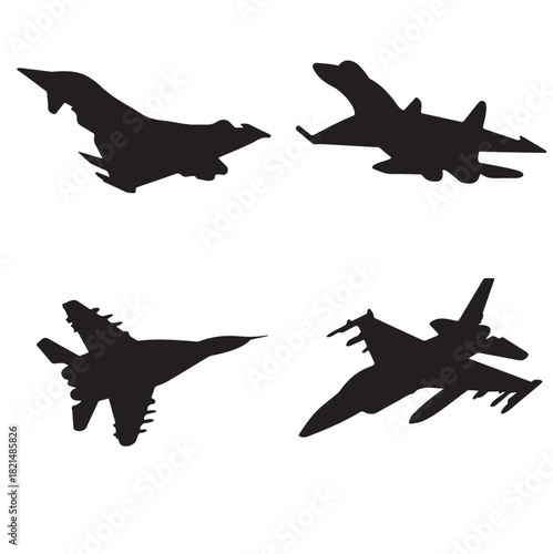 fighter plane icon vector template design