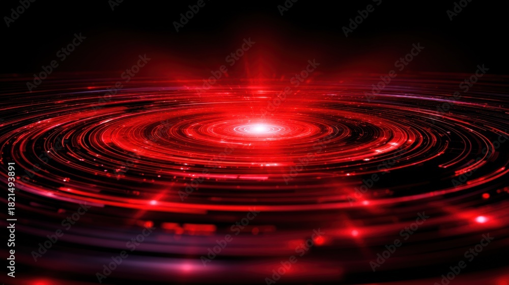Fototapeta premium Abstract red swirling light patterns creating a dynamic, energetic atmosphere in a dark background