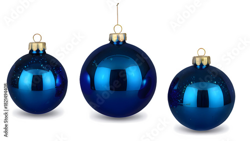 blue christmas balls