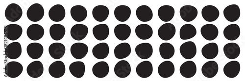 Organic blobs set icon. Abstract fluid black blob shape vector set. Modern liquid irregular blob shape elements graphic flat style. Different drops, simple water forms.