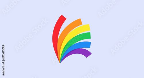 Colorful rainbow logo design representing diversity and inclusion in a creative way.