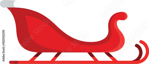 Holiday sleigh: A bright red sleigh, traditionally used during the festive season, is ready to whisk away dreams and transport joy. It embodies the magic and wonder of the holiday spirit.
