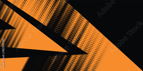orange black brush Car sticker wrap pattern. vector