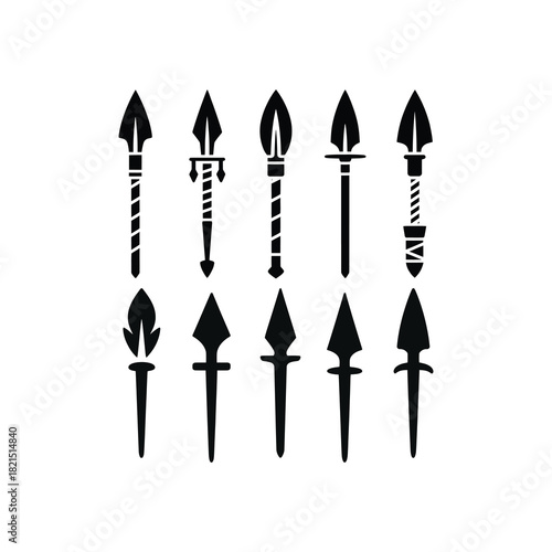 Rustic spear icons Vector graphic design.