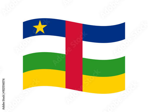 Waving flag of Central African Republic