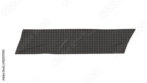 Dark Gray Textured Tape Strip on White Background adhesive sticky