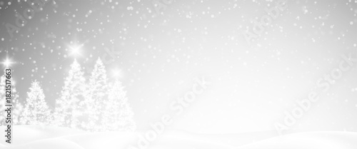 Snowdrifts, winter background for banners, advertising, and postcards. Winter landscape with snow-covered hills, falling snow, blizzard, snowstorm, vector, 3D effect.
