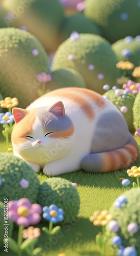 Cute cat 3d ish