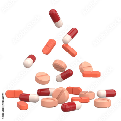 Medicine. 3D drug. 3D illustration.