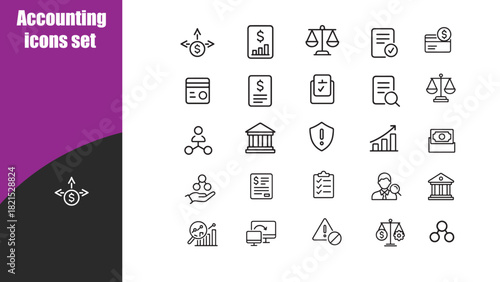 Accounting  icons set