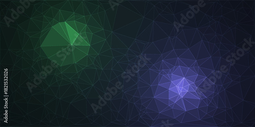 low poly style futuristic tech background for internet connectivity vector