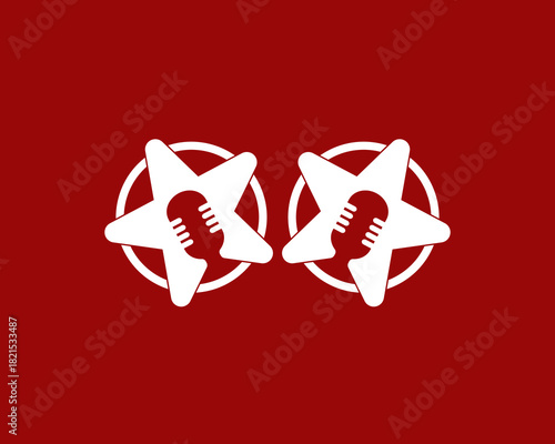 Modern microphone minimalist logo design