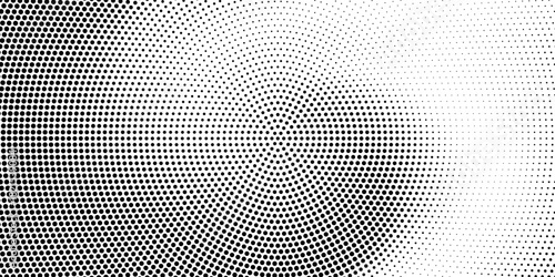 A circular halftone dot texture. An abstract dot logo and emblem design element.