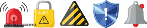 Alert Icons Security, Warning and Notification Symbols
