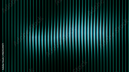 abstract dark background with glowing teal cyan vertical soundwave lines