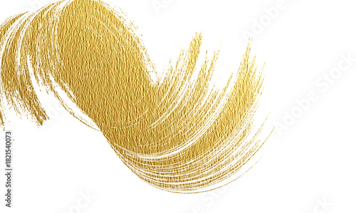 Elegant Japanese-style golden brush stroke background illustration, textured metallic paint swoosh for luxury design, abstract artistic splash for cards, posters