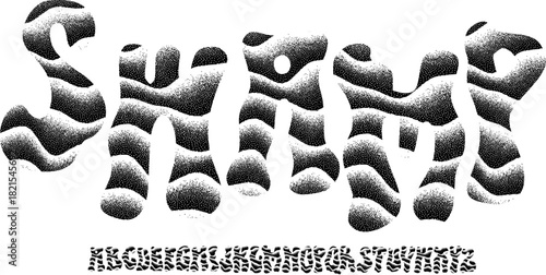 Swamp Shrimp Dot Texture Font – Organic Stipple Alphabet Typeface for Retro Branding, Artistic Posters, and Bold Experimental Typography Design