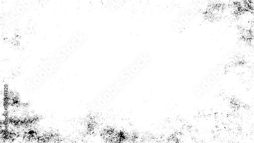 Gritty distressed grunge texture overlay with white clean background space isolated on transparent background, Vector, illustration