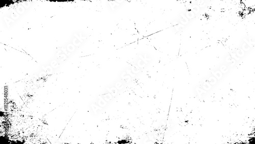 Grunge distressed texture overlay with scratches, dust, and rough dots effect isolated on transparent background, Vector, illustration