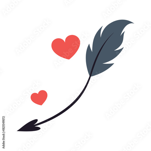 romantic smoky feather trail vector