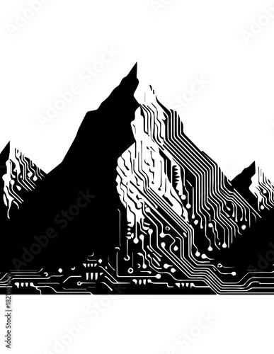 Vintage vector illustration of an ancient city skyline drawing featuring old European architecture, a medieval castle, and a big ben tower silhouette