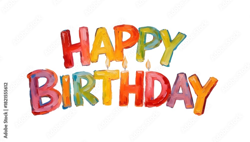 Fototapeta premium happy birthday text