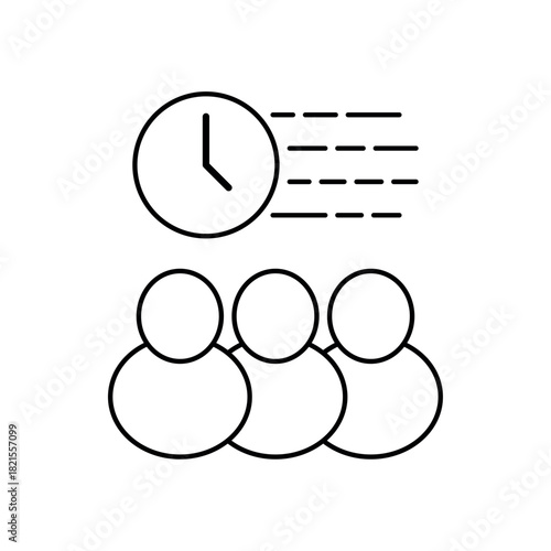 Rapid Response icon outline editable stroke line drawing eps.