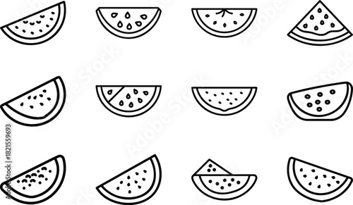 Minimalist Food & Drink Line Art Icon Set – Breakfast, Snacks, Coffee, Pastry, Pizza, Ramen, Wine, Asian Cuisine – Editable Black Outline Vector Bundle for Digital Use