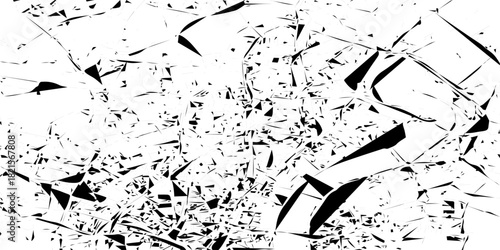 abstract crumbled and geometric shapes concept Broken glass texture with shattered crack details creating dramatic fractured patterns for modern design backgrounds.