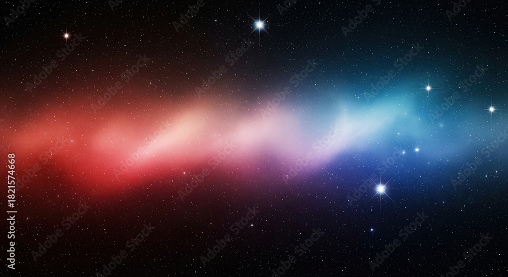 Obraz premium Nebula Background. Rainbow Cosmic Gradient. Vibrant 16:9.