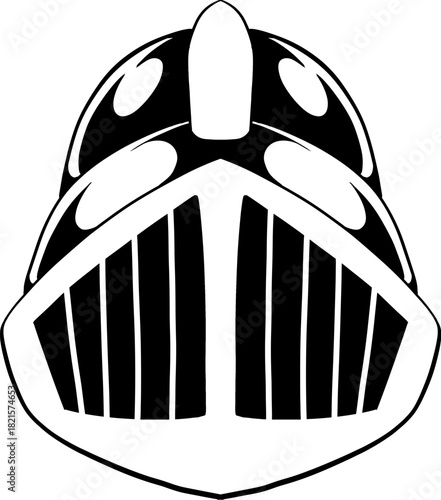 Medieval Warrior Skull Emblem Dark Fantasy Illustration