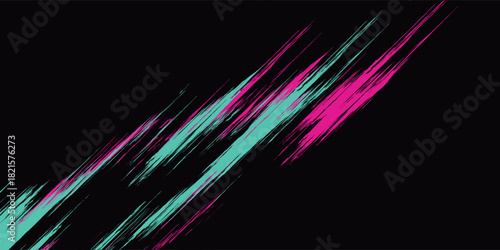 Car sticker wrap banner abstract sporty lines pink blue greenish grunge color combination brush storm thunder modern pattern racing motorsport.
