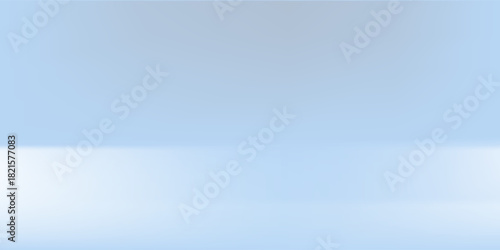 Blue studio room. Limbo light background. Abstract 3d backdrop for product presentation. Minimal wall scene.