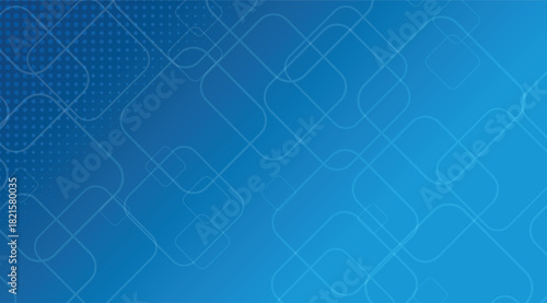 Abstract Shapes Blue, Rounded Squares, Halftone Dots, Presentation Template. The background adds subtle movement, use in technology, business presentations, or graphic design projects