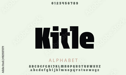 Kitle alphabet letters font for logo