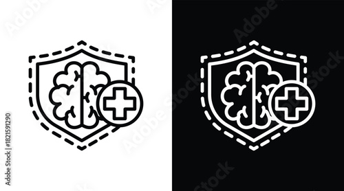 boundaries Two-tone version in black and white background