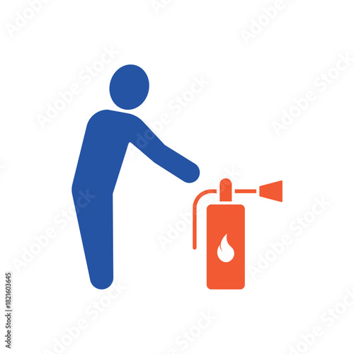 Fire Drill icon outline editable stroke line drawing eps.