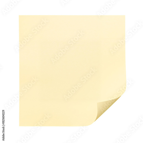 Sticky Note on a White Background Perfect for Reminders and Notes in Any Setting