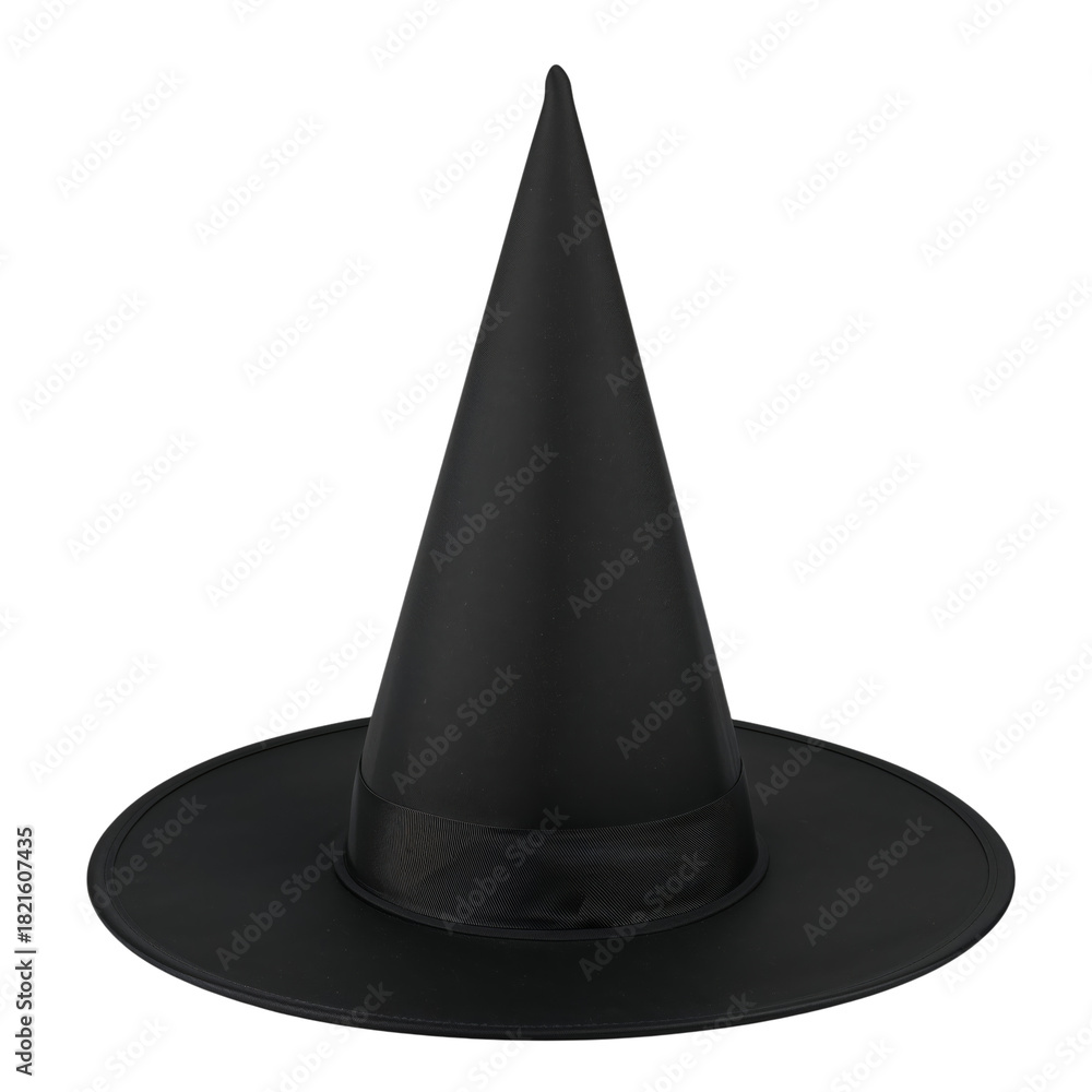 Fototapeta premium Classic Black Witch Hat for Halloween Celebrations and Costume Parties