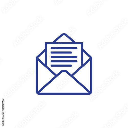 Stay connected with this modern mail icon, perfect for app design, email marketing, and digital communication, use it on websites and social media too